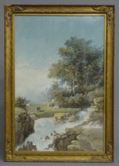 Early painting landscape with