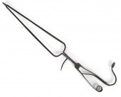 EARLY PAIR OF WROUGHT IRON PIP