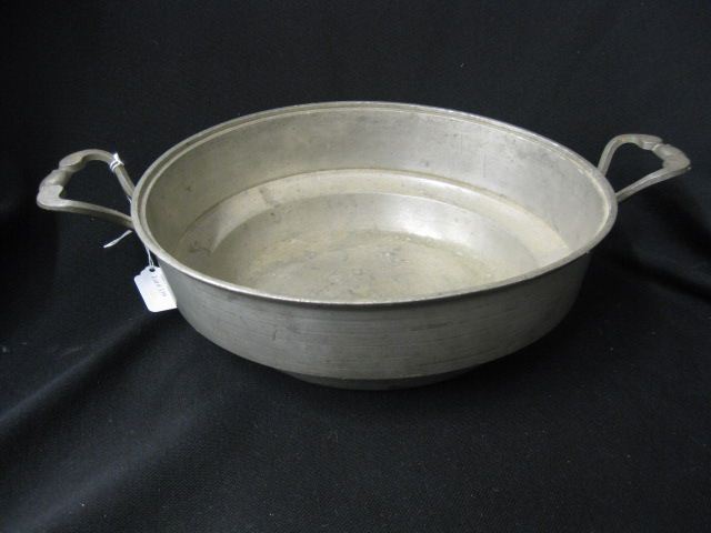 Early Pewter Handled Bowl