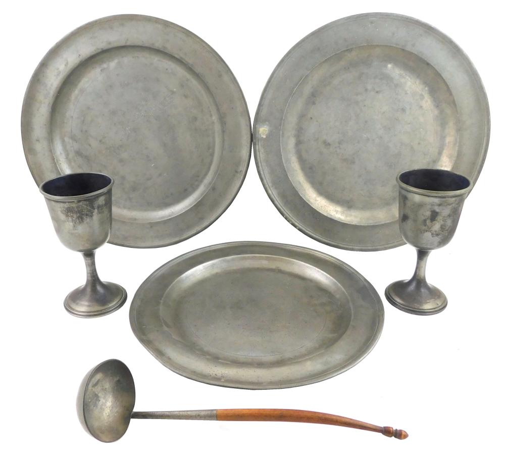 EARLY PEWTER: SIX PIECES