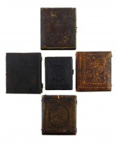 EARLY PHOTOGRAPHY, FIVE LEATHE