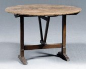 Early pine and oak hutch table