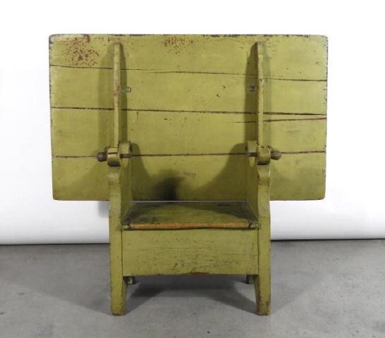 EARLY PINE CHAIR-TABLE, 1820-40An