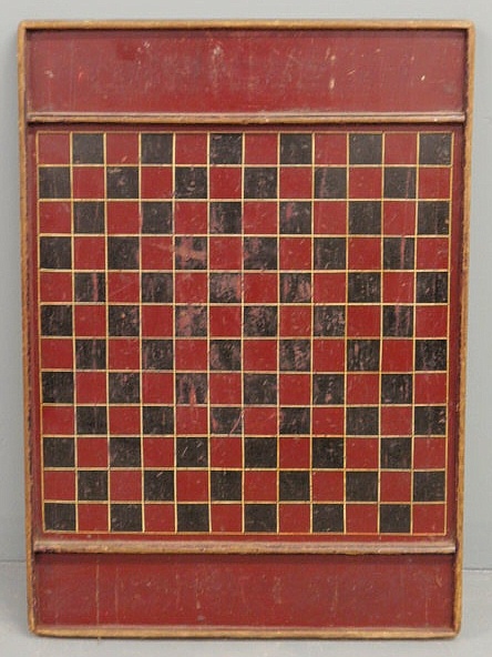 Early pine checkerboard 19thc. with