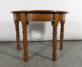 EARLY PINE HALF-MOON TABLE, QU
