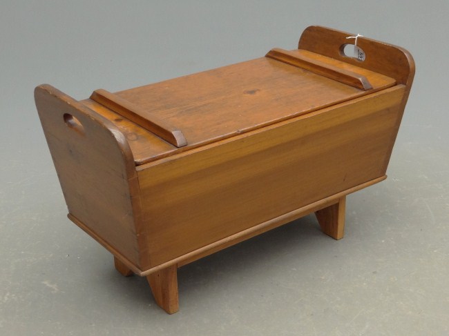 Early pine lidded dough box. 28'' W