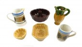 EARLY POTTERY, SIX PIECES: MOC