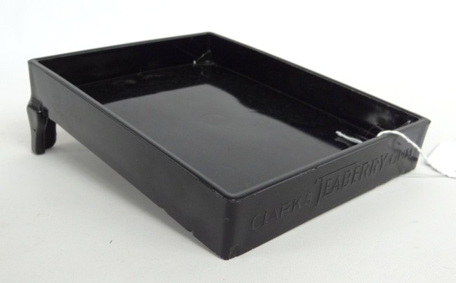 Early pressed black glass ''Clark's
