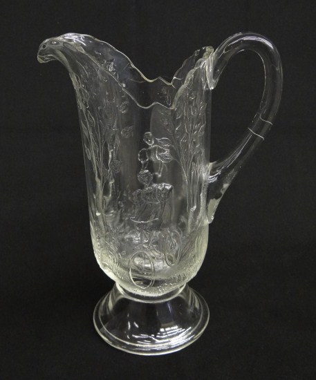 Early pressed glass pitcher with
