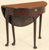 EARLY QA MAHOGANY DEMILUNE GAM