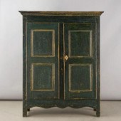 EARLY QUEBEC PAINTED ARMOIREA