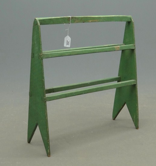 Early rack in green paint. 30'' W