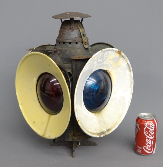 Early railroad lantern. 17'' Ht.