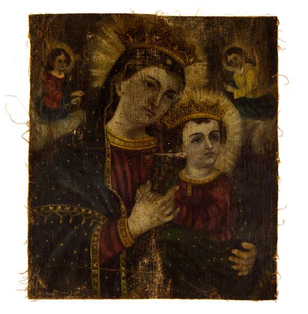 EARLY RELIGIOUS OIL/Canvas: Depicts
