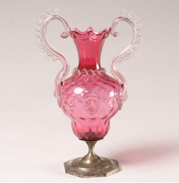 Early Salviati pink art glass