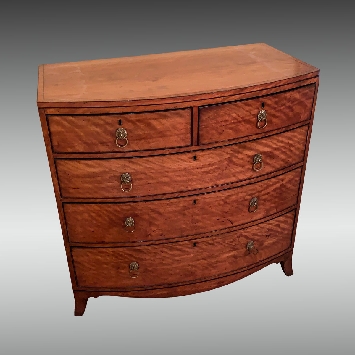 EARLY SATINWOOD BOW FRONT