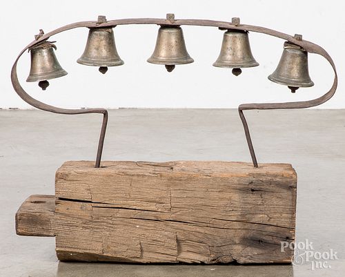 EARLY SET OF BRASS AND IRON