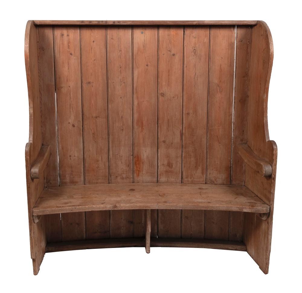 EARLY SETTLE CIRCA 1800 BACK HEIGHT