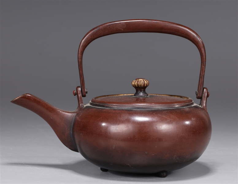 Early Showa Japanese bronze tea pot