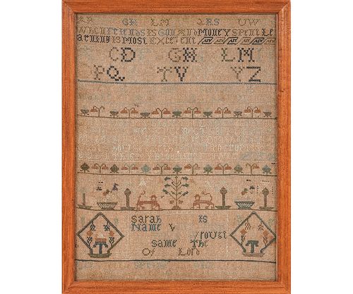 EARLY SILK ON LINEN SAMPLEREarly