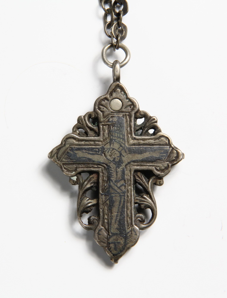 EARLY SILVER AND ENAMEL RELIQUARY