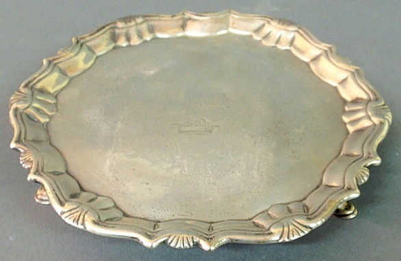 Early silver salver by Robert
