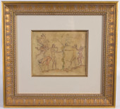EARLY SKETCH ON GOATSKIN, ADAM