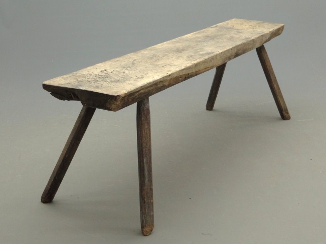 Early slab bench. 86'' Length.