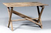 Early Southern sawbuck table,