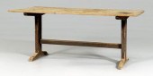 Early Southern trestle table,