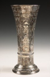 EARLY STERLING FLOWER VASE - 1