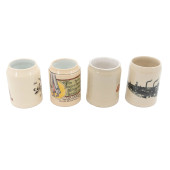 EARLY STONEWARE BEER MUGS<br>E