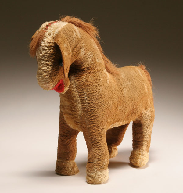 Early stuffed paint horse toy;