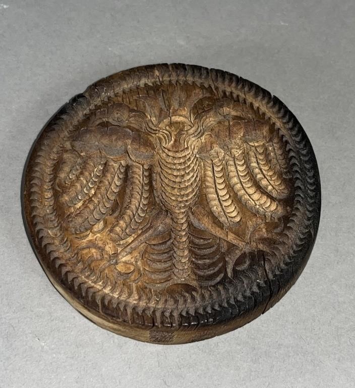 EARLY SWISS CARVED DOUBLE SIDED