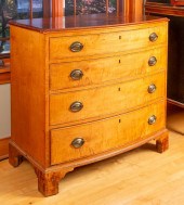 EARLY TIGER MAPLE BOW FRONT CH