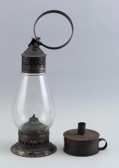 EARLY TIN HANGING LANTERN EARL
