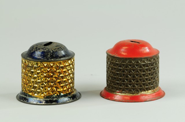 EARLY TIN STILL BANKS Includes