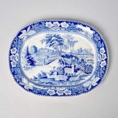 EARLY TRANSFERWARE PLATTERA ve