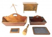 EARLY TREEN WARE, SEVEN PIECES