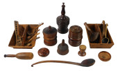 EARLY TREENWARE, 20 PIECES, DE