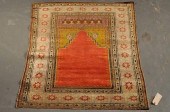 EARLY TURKISH SILK PRAYER RUGE