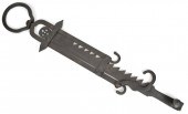 EARLY UNUSUAL WROUGHT IRON TRA