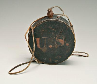 Early U.S. canteen, round with
