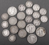 EARLY U.S. COINS, 22 PIECES Tw