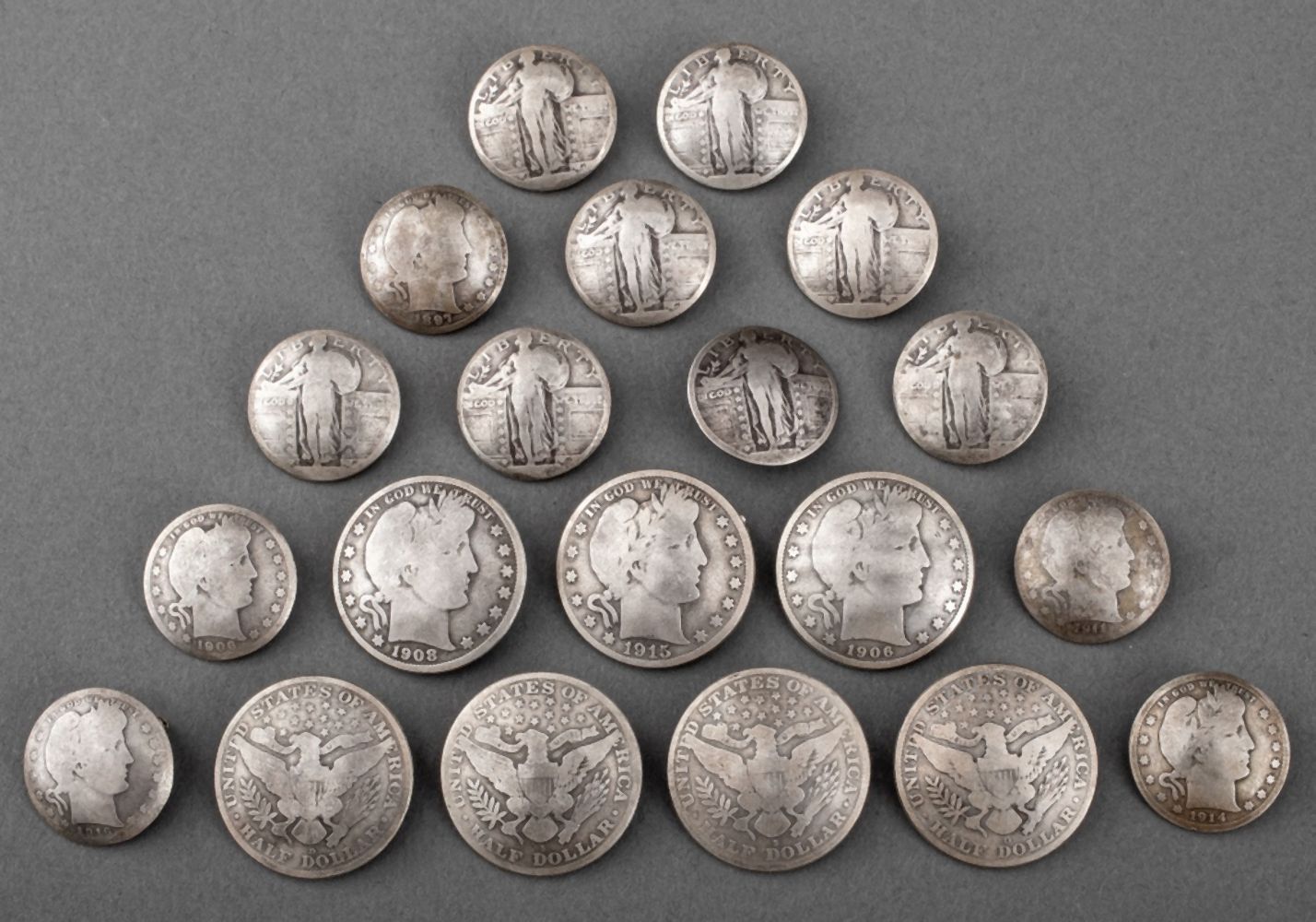 EARLY U.S. SILVER COIN MOUNTED