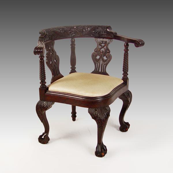 EARLY VICTORIAN BLACK WALNUT CORNER