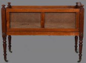 EARLY VICTORIAN CANED CRIB, MI