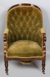 EARLY VICTORIAN MAHOGANY TUFTE