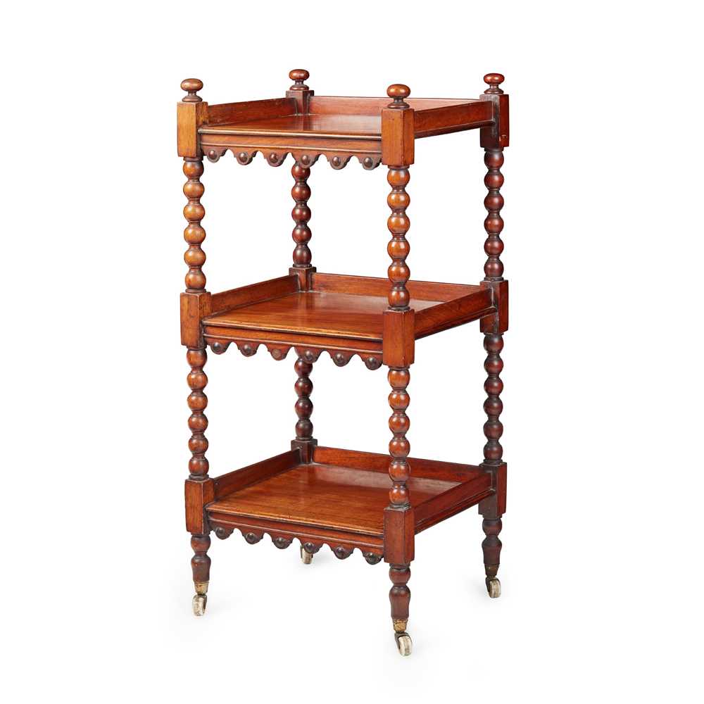 EARLY VICTORIAN MAHOGANY WHATNOT
