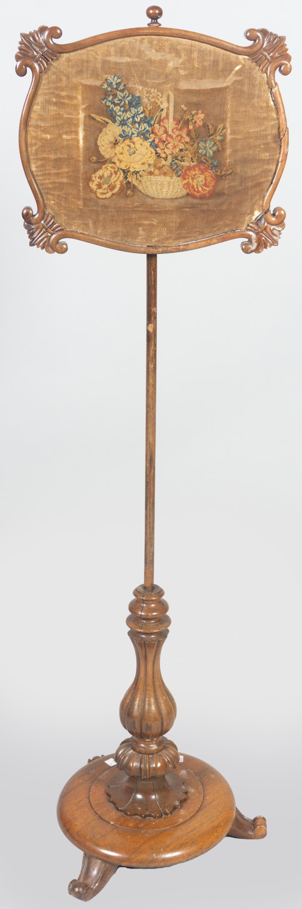 EARLY VICTORIAN ROSEWOOD POLE